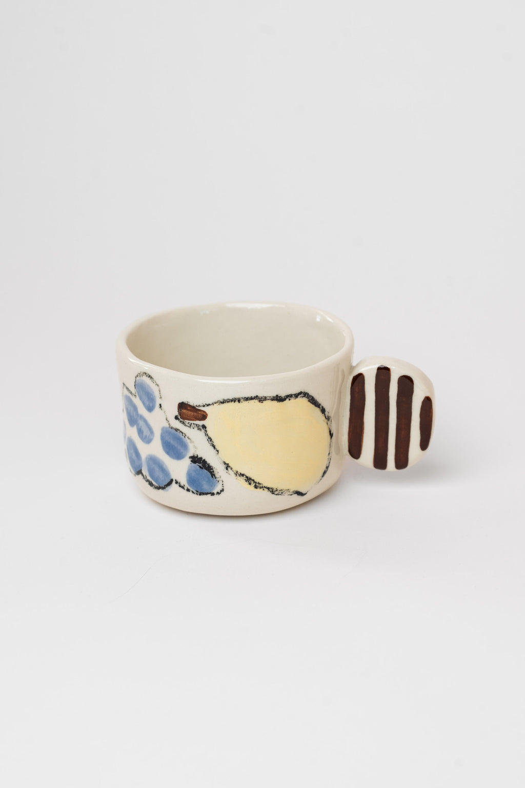 Porcelain mug - fruit & stripes #1
