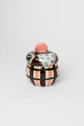 Jar with lid - fruit & grid M