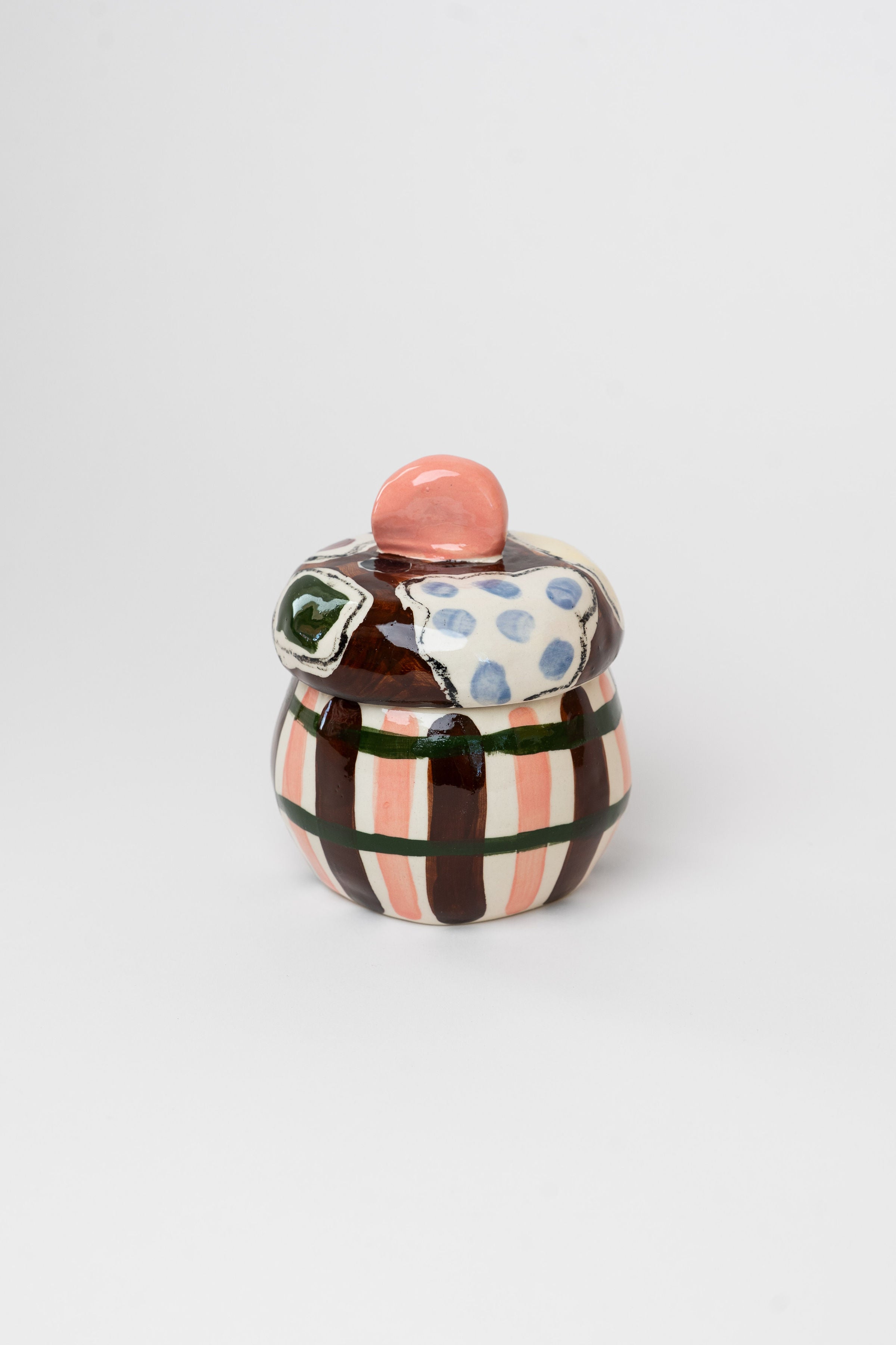 Jar with lid - fruit & grid M