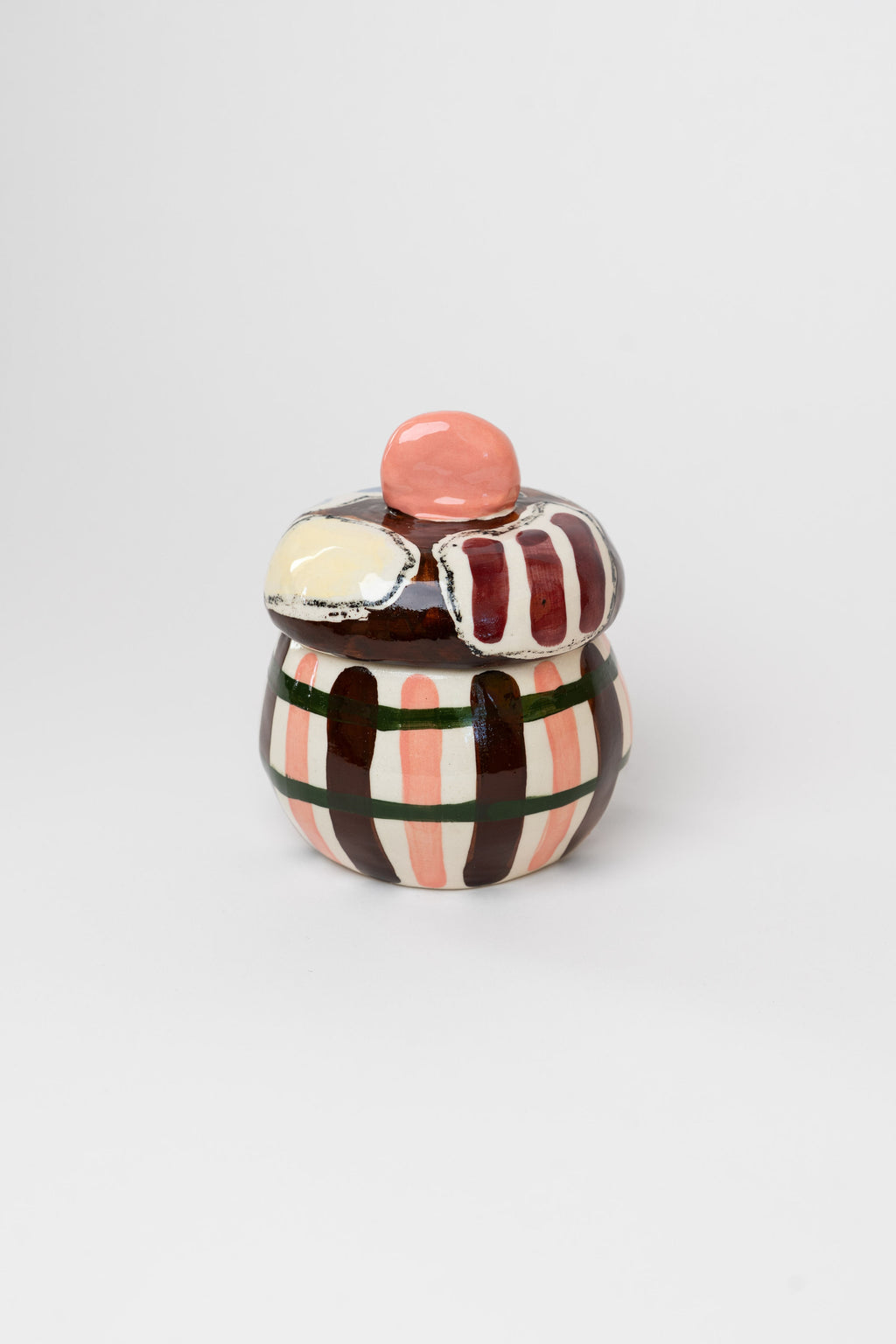 Jar with lid - fruit & grid M