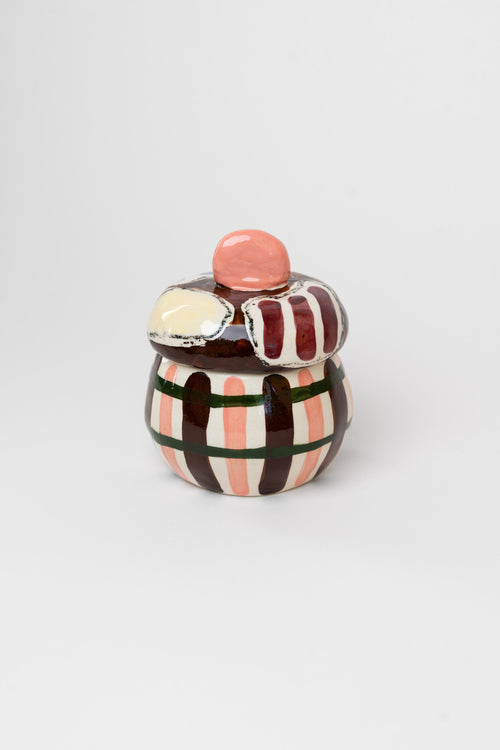Jar with lid - fruit & grid M