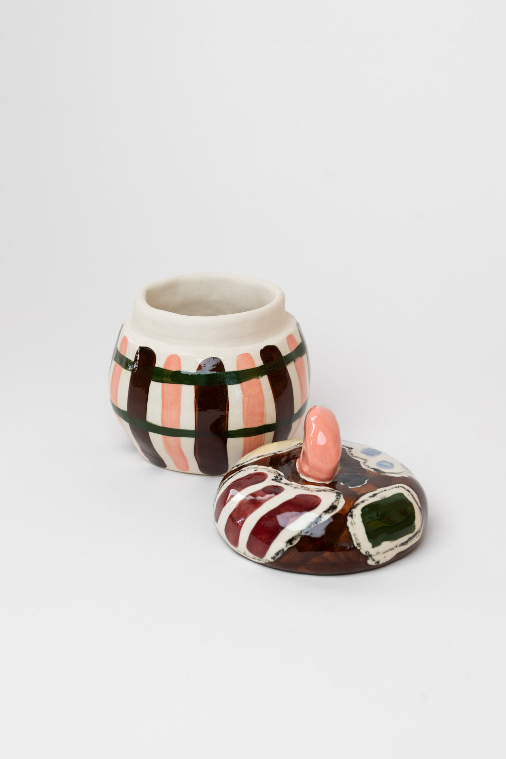 Jar with lid - fruit & grid M