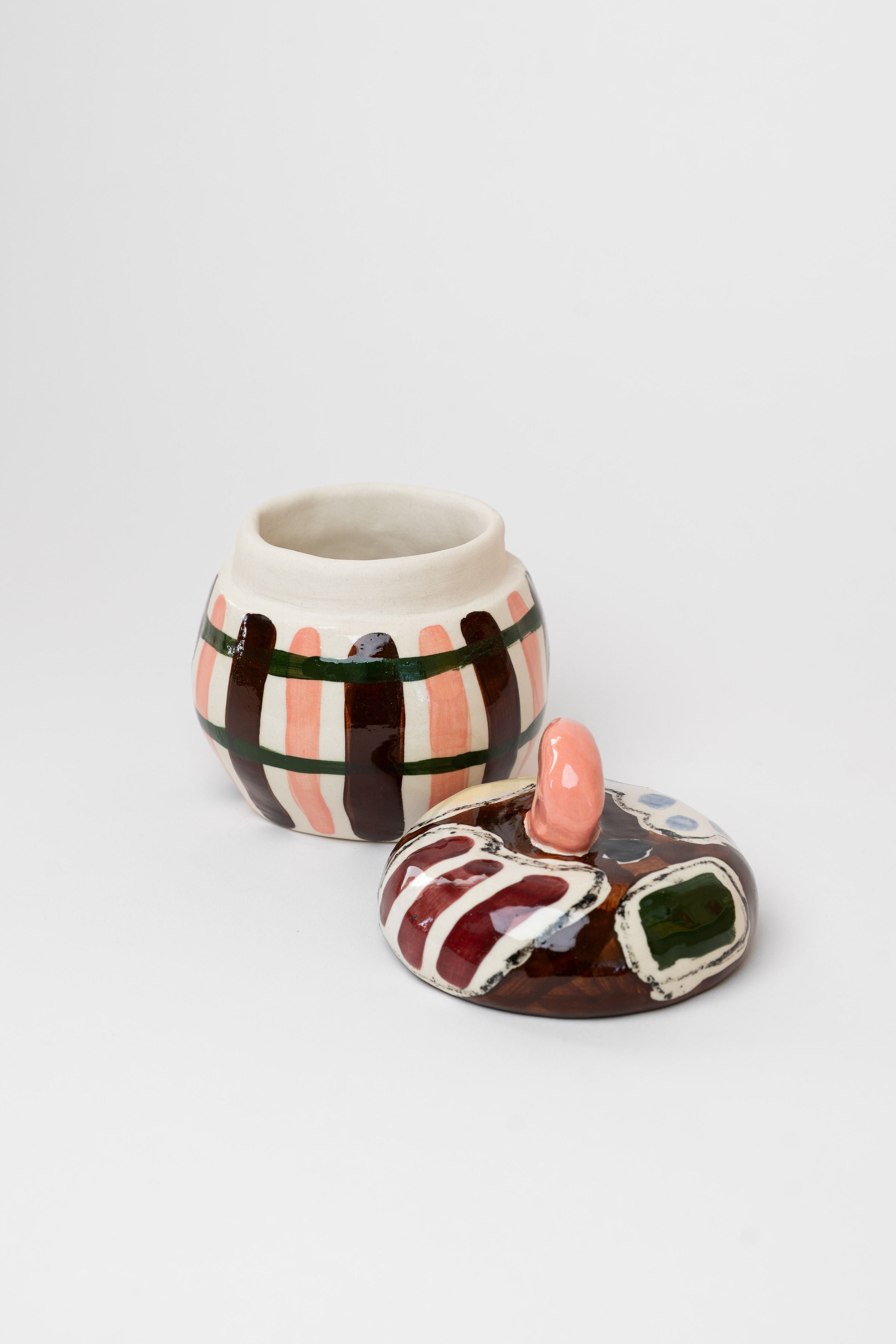 Jar with lid - fruit & grid M