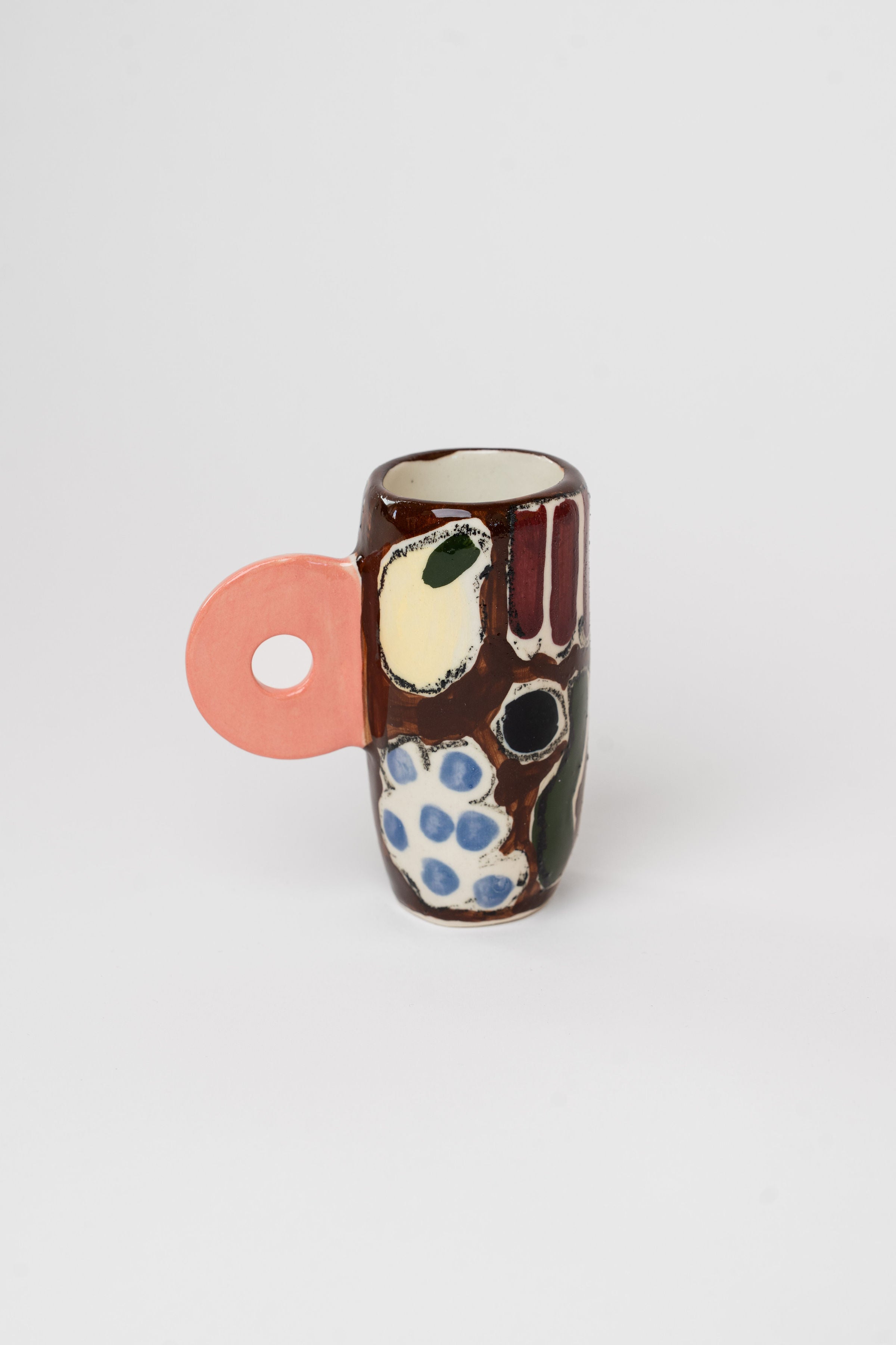 Porcelain vase - fruit & pink accent S